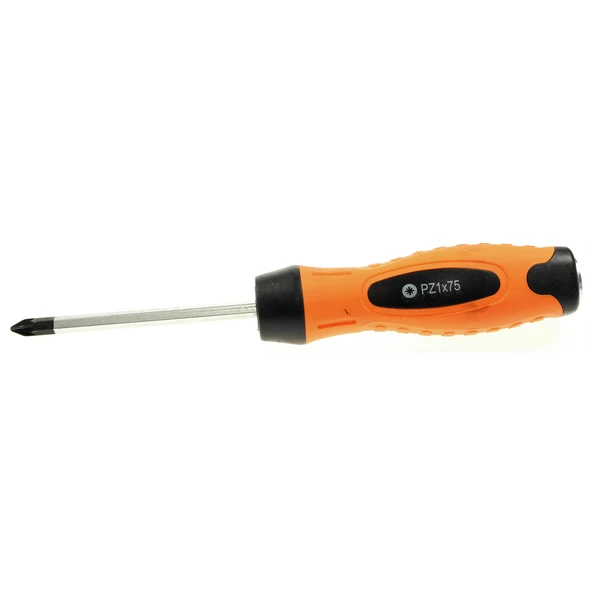 Sealey S'driver (pozi) 1x75mm 'hammer-thru' orange