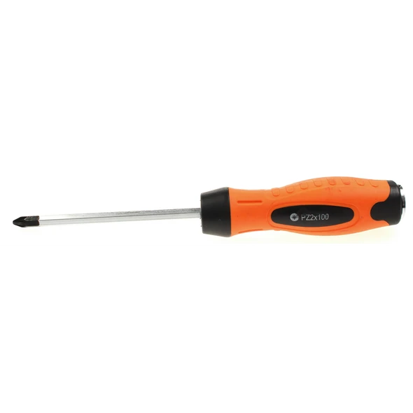 Sealey S'driver (pozi) 2x100mm 'hammer-thru' orange