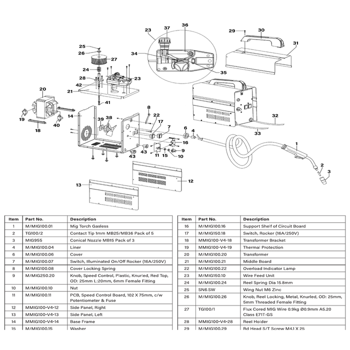 Sealey Cover locking spring