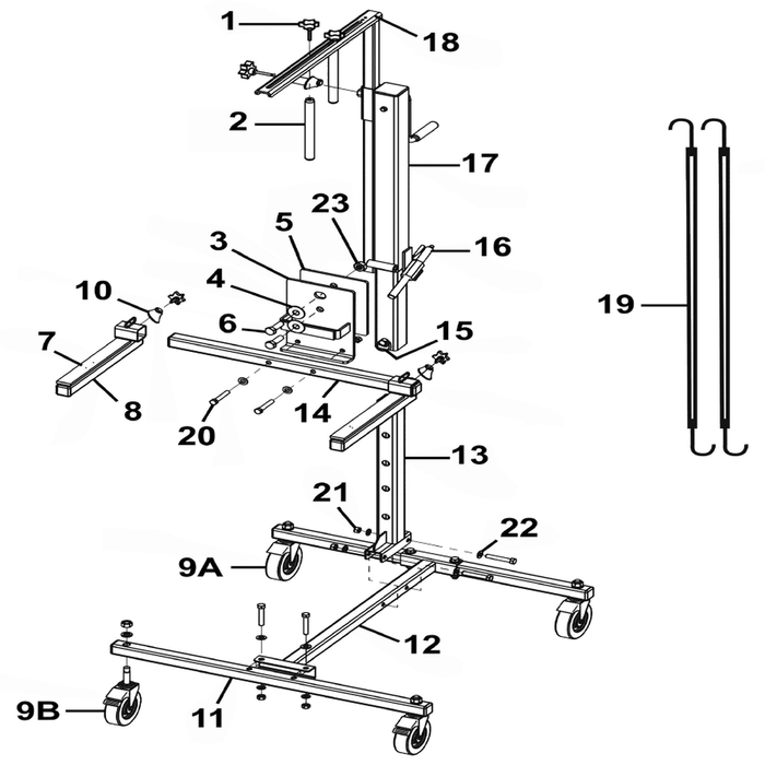 Sealey Jack Assembly (c/w MK82-15)