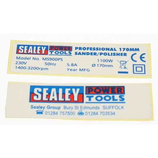 Sealey Type plate