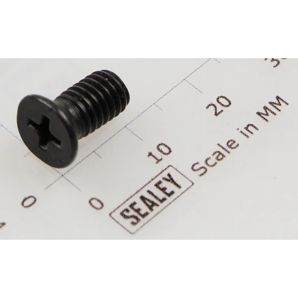 Sealey Csk phillips machine screw m6x12 black