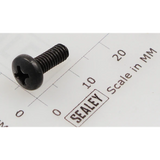 Sealey Machine screw pan head phillips m4x10mm black MSP410.SB
