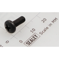 Sealey Machine screw pan head phillips m4x10mm black MSP410.SB