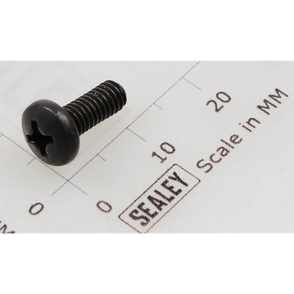 Sealey Machine screw pan head phillips m4x10mm black