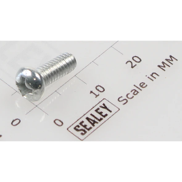 Sealey Machine screw pan head phillips m4x10mm (single)