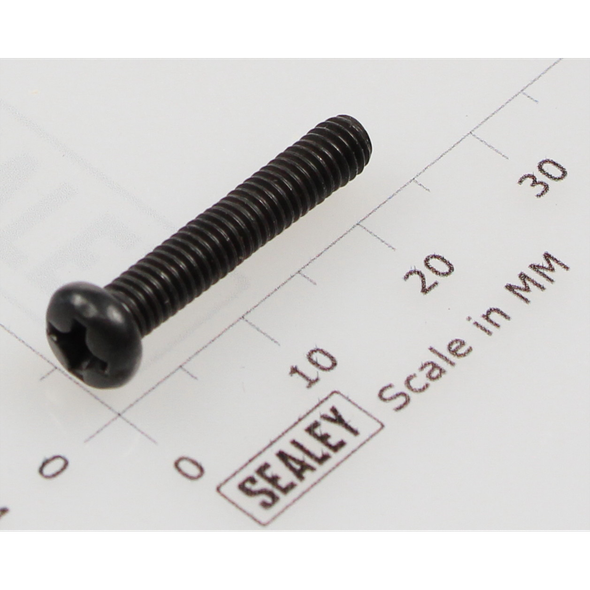 Sealey Pan head machine screw black m4x22