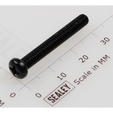 Sealey Machine screw pan head phillips m4x30mm black MSP430.SB