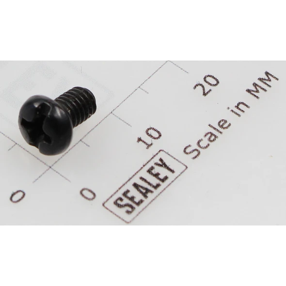 Sealey Machine screw pan head phillips m4x6mm black