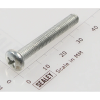 Sealey Machine screw pan head phillips m5x35mm (single) MSP535.S