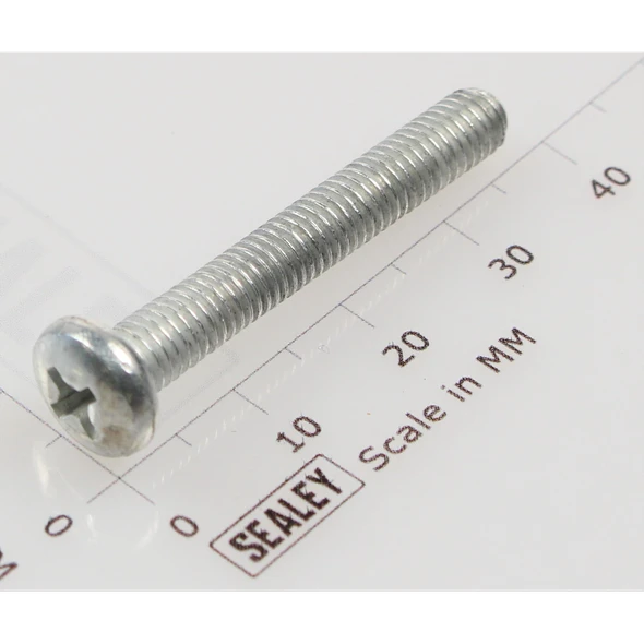 Sealey Machine screw pan head phillips m5x35mm (single)