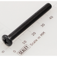 Sealey Machine screw pan head phillips m5x45mm black MSP545.SB