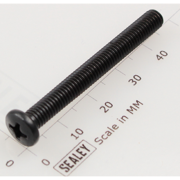 Sealey Machine screw pan head phillips m5x45mm black