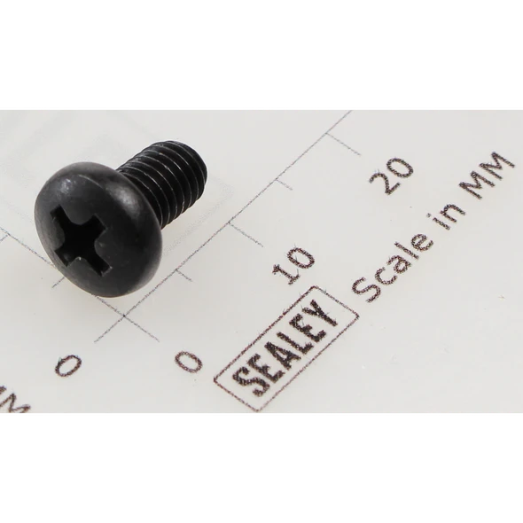 Sealey Machine screw pan head phillips m5x8mm black