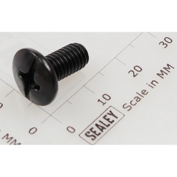 Sealey Machine screw pan head phillips m6x12mm black