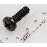 Sealey Machine screw pan head phillips m6x20mm black MSP620.SB