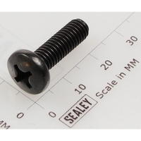 Sealey Machine screw pan head phillips m6x20mm black MSP620.SB