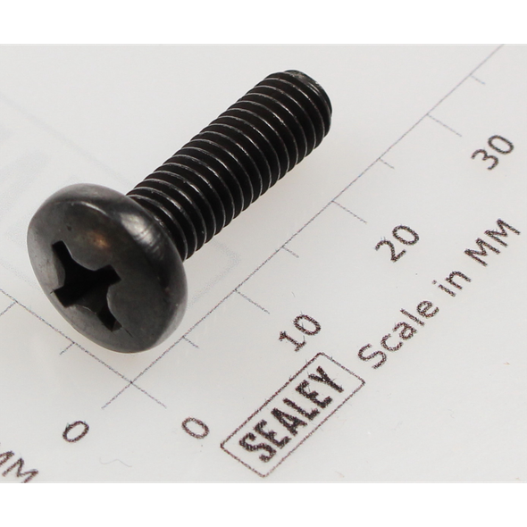 Sealey Machine screw pan head phillips m6x20mm black