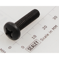 Sealey Machine screw pan head phillips m6x22mm black MSP622.SB
