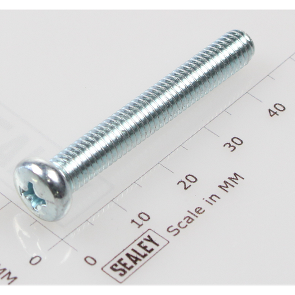 Sealey Machine screw pan head phillips m6x42mm (single)