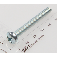 Sealey Machine screw pan head phillips m6x50mm (single) MSP650.S