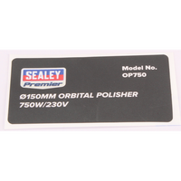 Sealey Product Label OP750.55