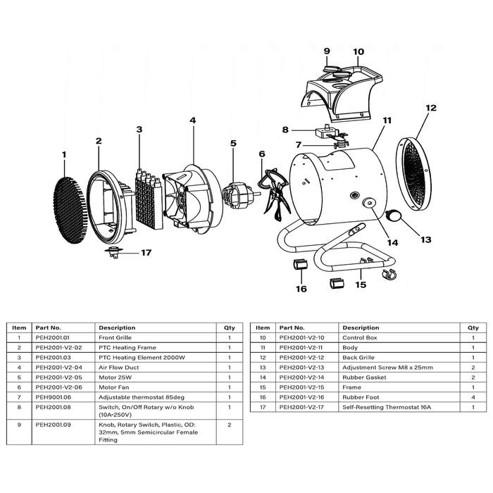 Sealey switch, on/off rotary w/o knob (10A-250V)