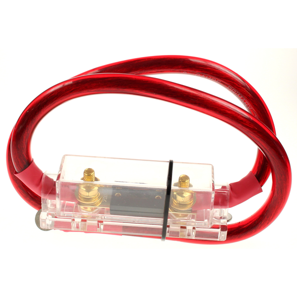 Sealey Battery cable with fuse case (red) 1m '2awg'