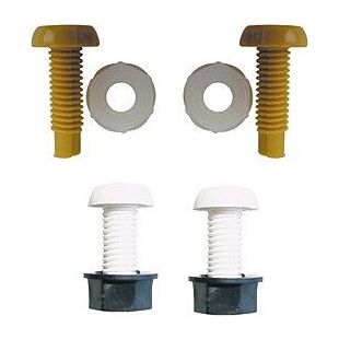 Wot-Nots Number Plate Screws & Nuts - White & Yellow - M6 x 23mm - Pack Of 4 Wot-Nots - Town Tools 