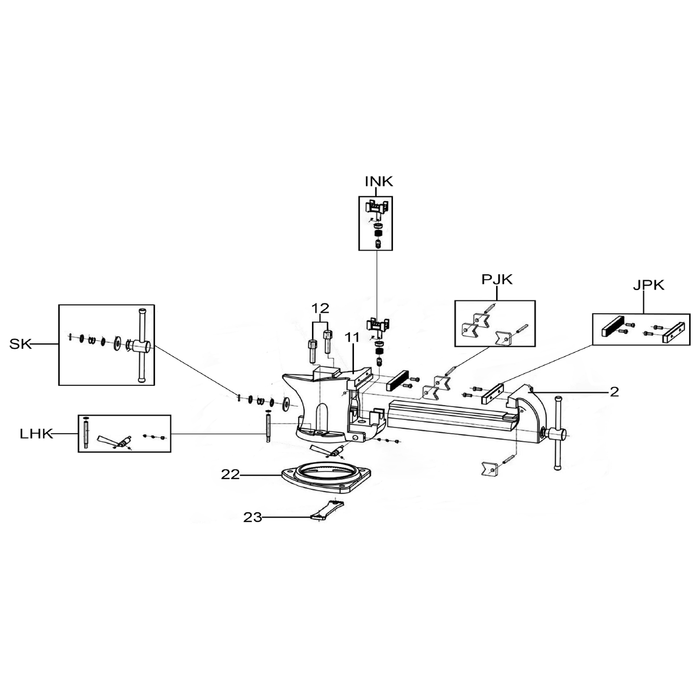 Sealey Swivel base