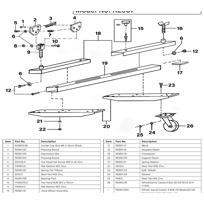 Sealey Screw(comes with parts 13&15)
