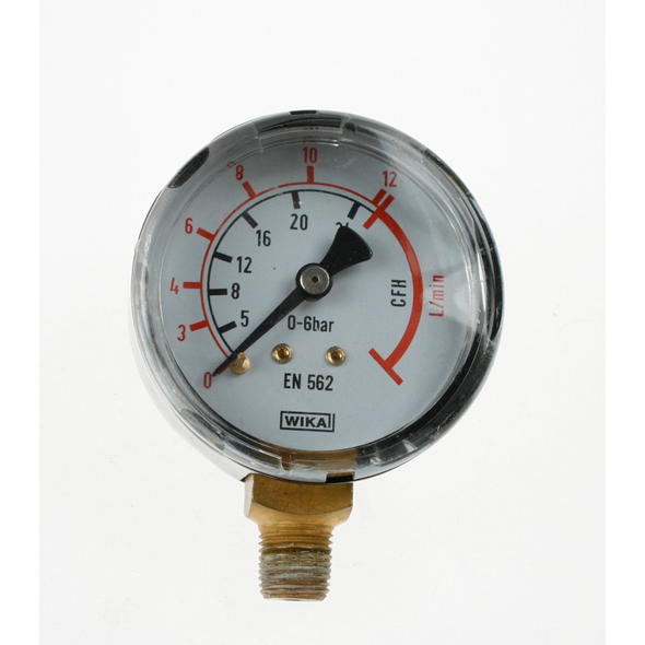 Sealey Gauge 0-6bar, 50mm od, btm fitting.