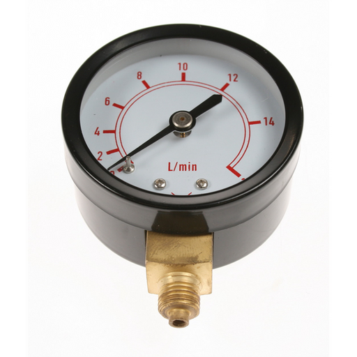 Sealey Gauge 16l/min 50mm od, btm fitting