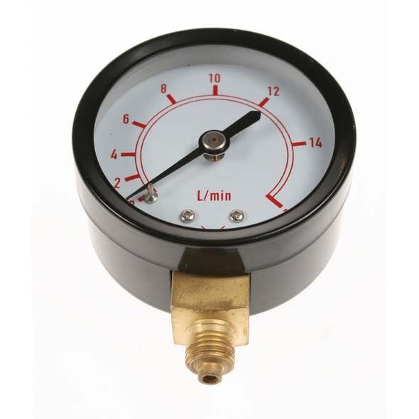 Sealey Gauge 16l/min 50mm od, btm fitting