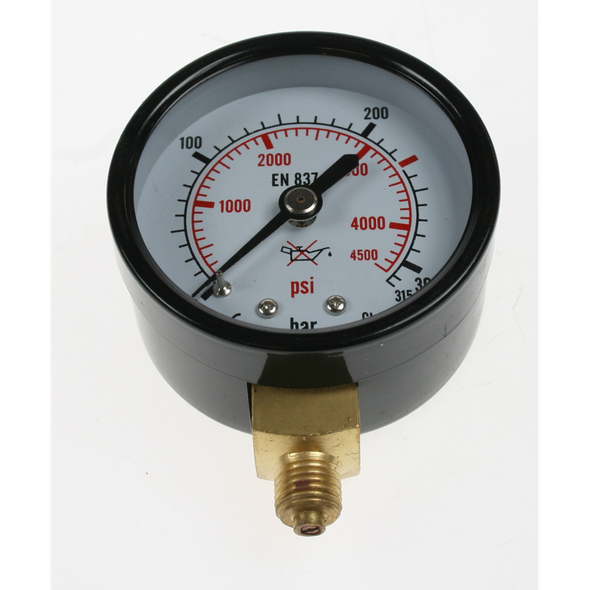 Sealey Gauge 4500psi, 50mm od, btm fitting