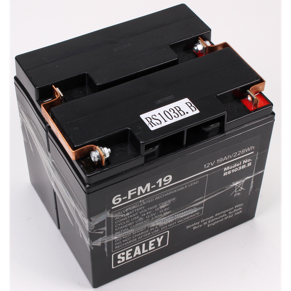 Sealey 2x Battery,12v,19ah/228wh (lead acid)(H:160 W:180 B:150)