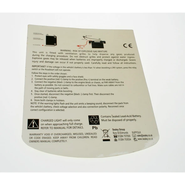 Sealey Back label for rs105