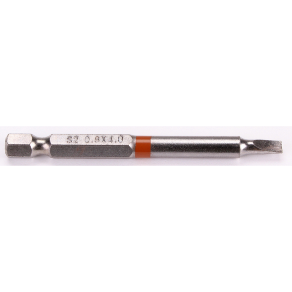 Sealey 1/4"Dr Slotted Bit 4mm 75mmL (Orange)