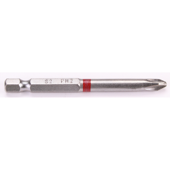 Sealey 1/4"Dr Phillips Bit PH2 75mmL (Red)