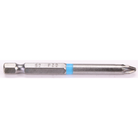 Sealey 1/4"Dr Pozi Bit PZ2 75mmL (Blue)