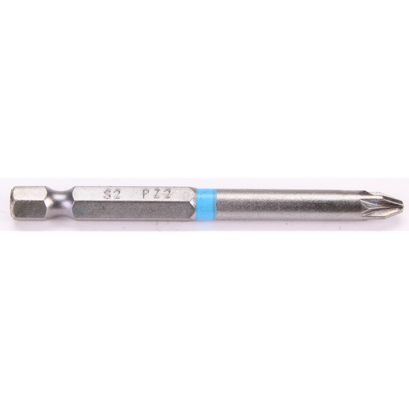 Sealey 1/4"Dr Pozi Bit PZ2 75mmL (Blue)