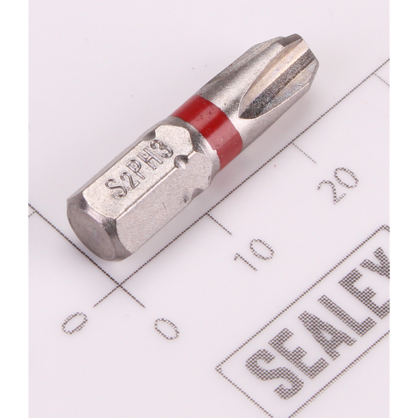 Sealey 1/4"Dr Phillips Bit PH3 25mmL (Red)
