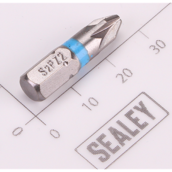 Sealey 1/4"Dr Pozi Bit PZ1 25mmL (Blue)