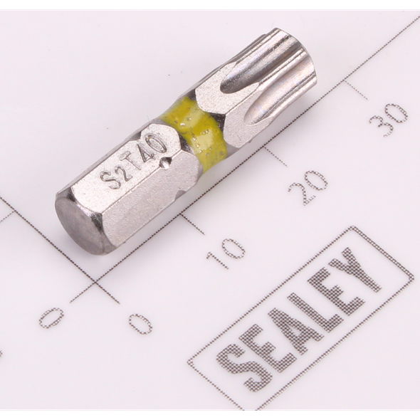 Sealey 1/4"Dr Trx-Star Bit T40 25mmL (Yellow)