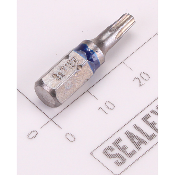 Sealey 1/4"Dr Trx-Star Security Bit T15H 25mmL (Dark Blue)