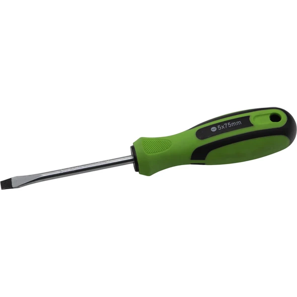 Sealey Slotted Screwdriver SL5 x 75mml (Green/Black)