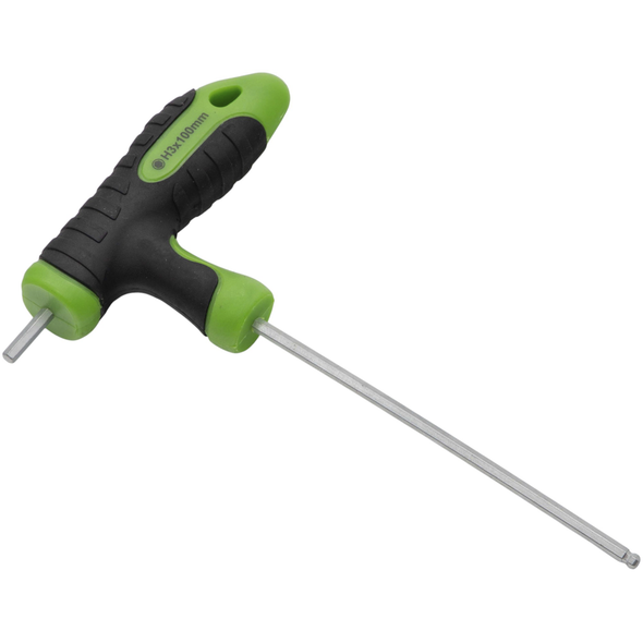 Sealey T-Handle Hex Key (H3x100mm) Ball End 'Green'