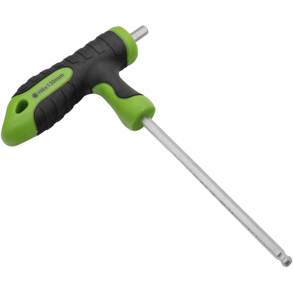 Sealey T-Handle Hex Key (H6x130mm) Ball End 'Green'