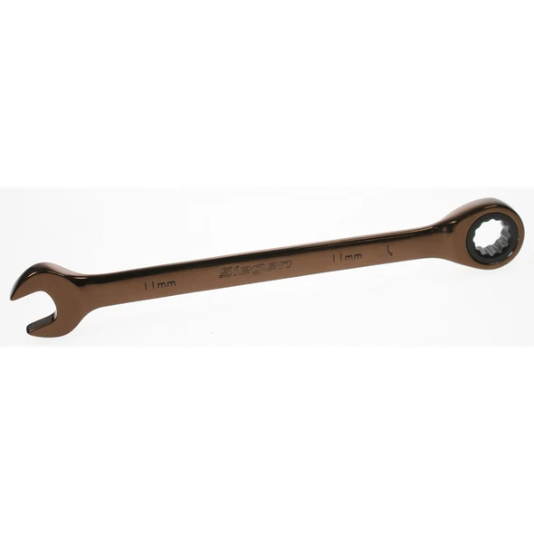 Sealey Coloured ratchet spanner 11mm 'brown' (full pol)