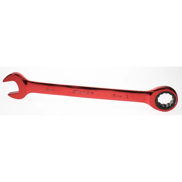 Sealey Coloured ratchet spanner 19mm 'red' (full polish)
